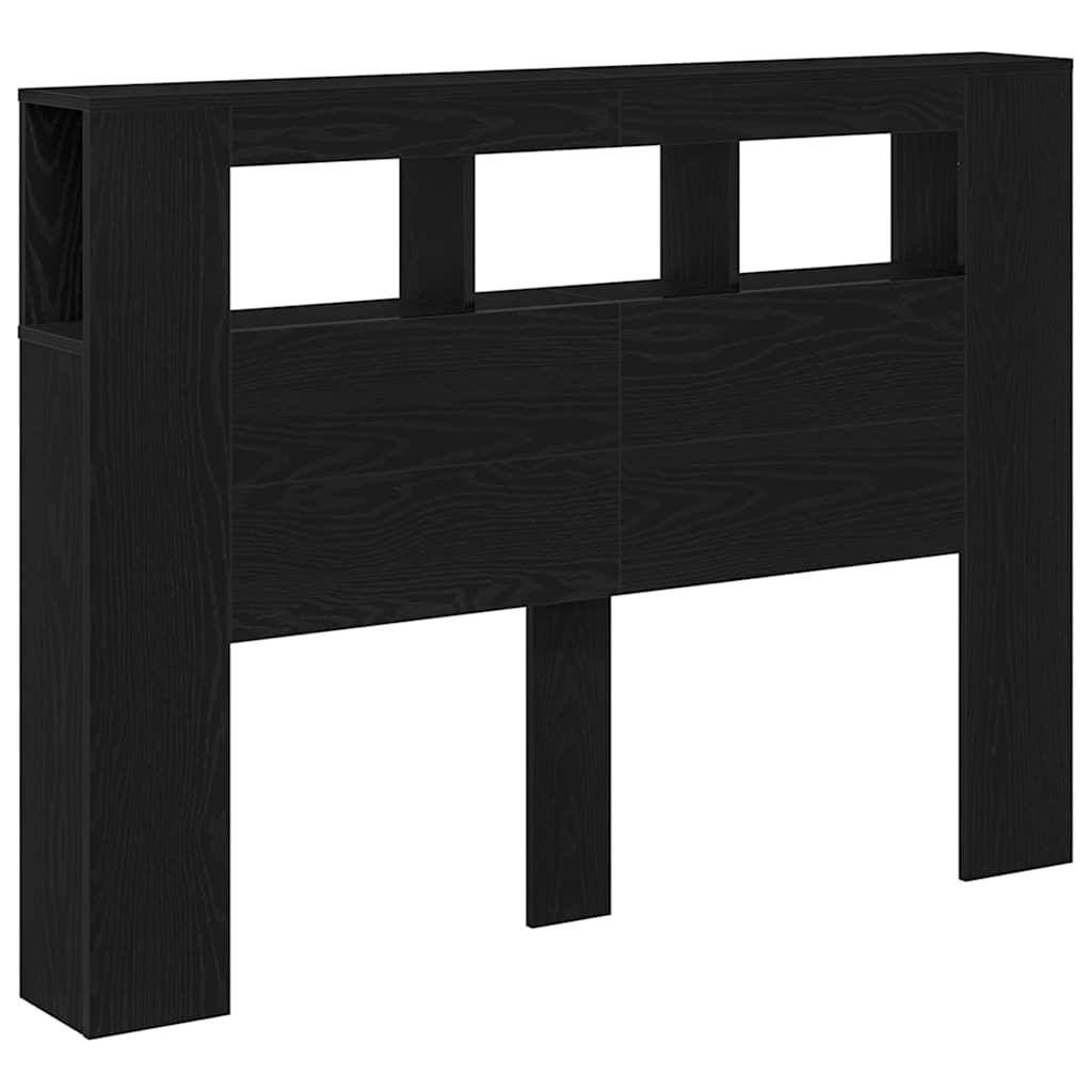 LED Kopfteil Schwarze Eiche 140 x 18,5 x 103,5 cm Holzwerkstoff